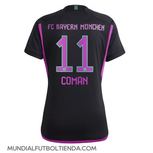 Camiseta Bayern Munich Kingsley Coman #11 Segunda Equipación Replica 2023-24 para mujer mangas cortas